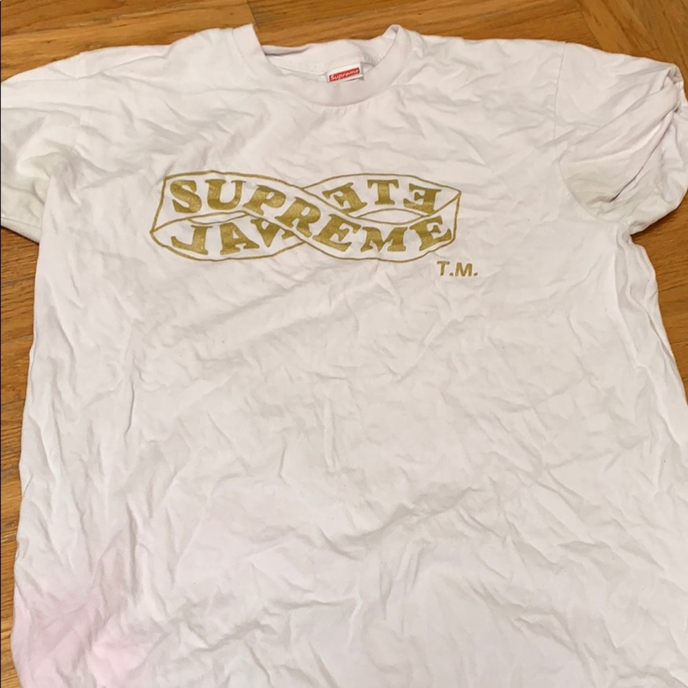 Supreme white gold eternal tee